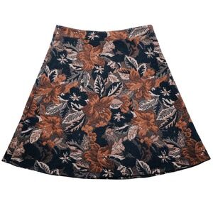 Eva Franco Anthropologie Floral Jacquard A-Line Mini Skirt 6 NWT Side Zip